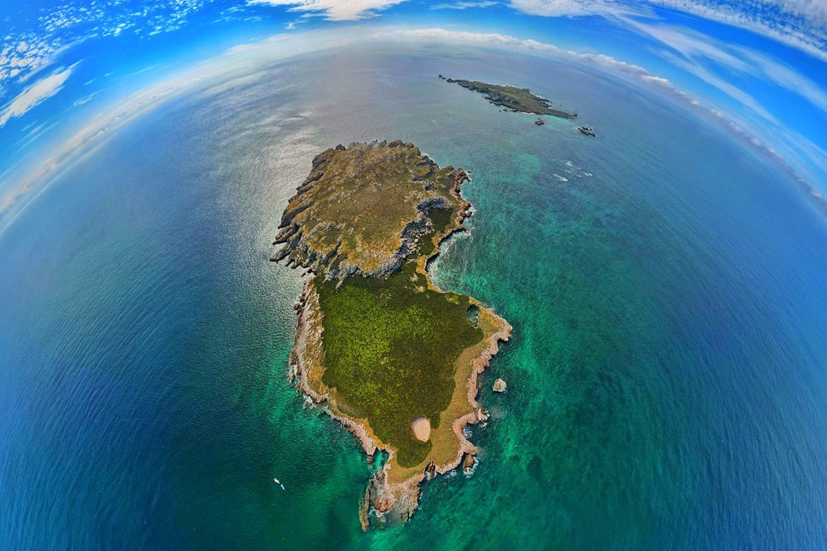 Vista aérea completa de las Islas Marietas